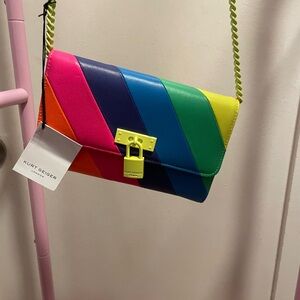 Kurt Geiger Rainbow Stripe Crossbody Bag in Multicolor